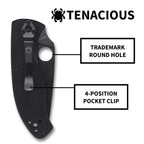 Spyderco Tenacious Folding Knife - 3.3-inch 8Cr13MoV Blade, G-10 Handle, LinerLock | EDC