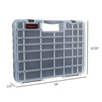 Stalwart 75-ST6073 Portable Storage Case – 55-Compartment Organizer with Lockable Latches