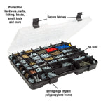 Stalwart 75-ST6073 Portable Storage Case – 55-Compartment Organizer with Lockable Latches