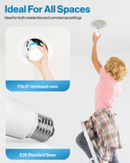 Sunco Lighting BR40 LED Bulbs 10 Pack – 1400 lm, 17W, 5000K Daylight, Dimmable, E26, UL Listed