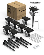 Sunyardlux Monocular Solar Spot Lights RGB+3CCT Outdoor Spotlight (8-Pack)