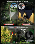 Sunyardlux Monocular Solar Spot Lights RGB+3CCT Outdoor Spotlight (8-Pack)