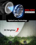 Sunyardlux Monocular Solar Spot Lights RGB+3CCT Outdoor Spotlight (8-Pack)