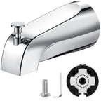 TEVIORA Tub Spout with Pull-Down Diverter – Slip-Fit 1/2" Copper, Easy DIY Install, Chrome