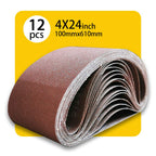 "TPmax 4x24 Inch 80 Grit Sanding Belt – Premium Aluminum Oxide, 12 Pack"