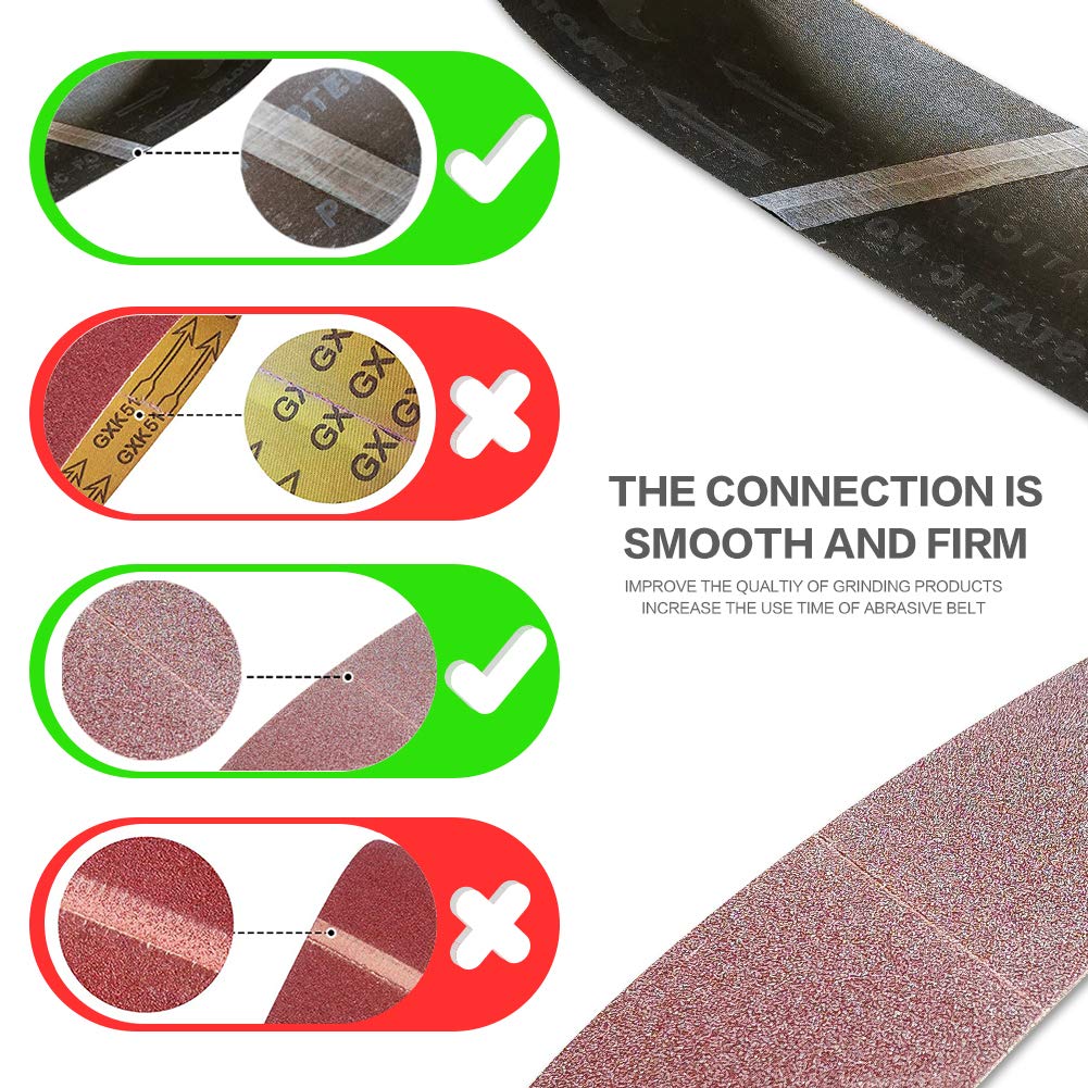 "TPmax 4x24 Inch 80 Grit Sanding Belt – Premium Aluminum Oxide, 12 Pack"
