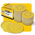 TPmax 100pcs 5in Sanding Discs Mixed Grits (60-320) | 8-Hole Hook & Loop for 125mm Orbital Sander