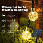 USOKYO Solar Lights Outdoor 2-Pack | 72ft, 120 LED, 8 Modes, Waterproof Crystal Globe