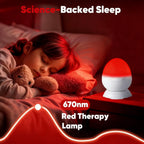 UweSmart Red Night Light & 2-in-1 Galaxy Projector — 670nm Red Light Therapy, 7 Color Modes, Remote, Timer
