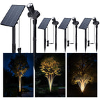 Varmtalys Outdoor Solar Spotlight 4-Pack — Adjustable Beam, IP65 Waterproof, Dusk-to-Dawn, 5 Modes
