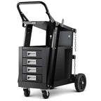 VEVOR Welding Cart – 2-Tier, 4 Drawers, 265 LBS Capacity, 360° Wheels, Tank Chains