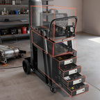 VEVOR Welding Cart – 2-Tier, 4 Drawers, 265 LBS Capacity, 360° Wheels, Tank Chains