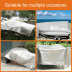 VHESS Tarps Heavy Duty Waterproof 8x10 | 10 Mil All-Weather Poly Tarp