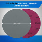 VIBRATITE 70-Piece 5in Wet/Dry Sanding Discs — 400–3000 Grits, Hook & Loop, for Wood & Automotive