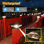 VOLISUN Solar Post Cap Lights – 12-Pack for 4x4/6x6 Posts | Black, IP44 Waterproof, 2 Color Modes