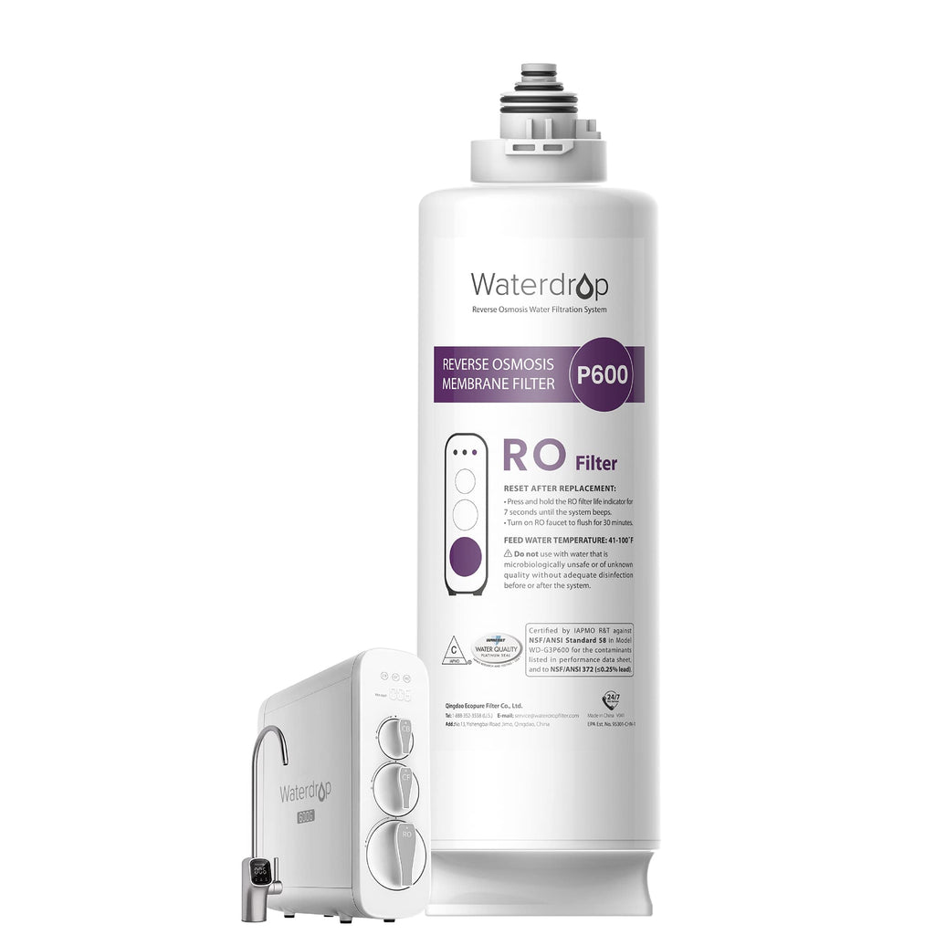 Waterdrop G3P600-RO Replacement Filter — 0.0001μm RO, 2-Year Lifespan for Undersink System