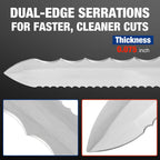 WORKPRO 11-Inch Insulation Knife - Stainless Steel Blade, Double-Sided Serrated Cutter