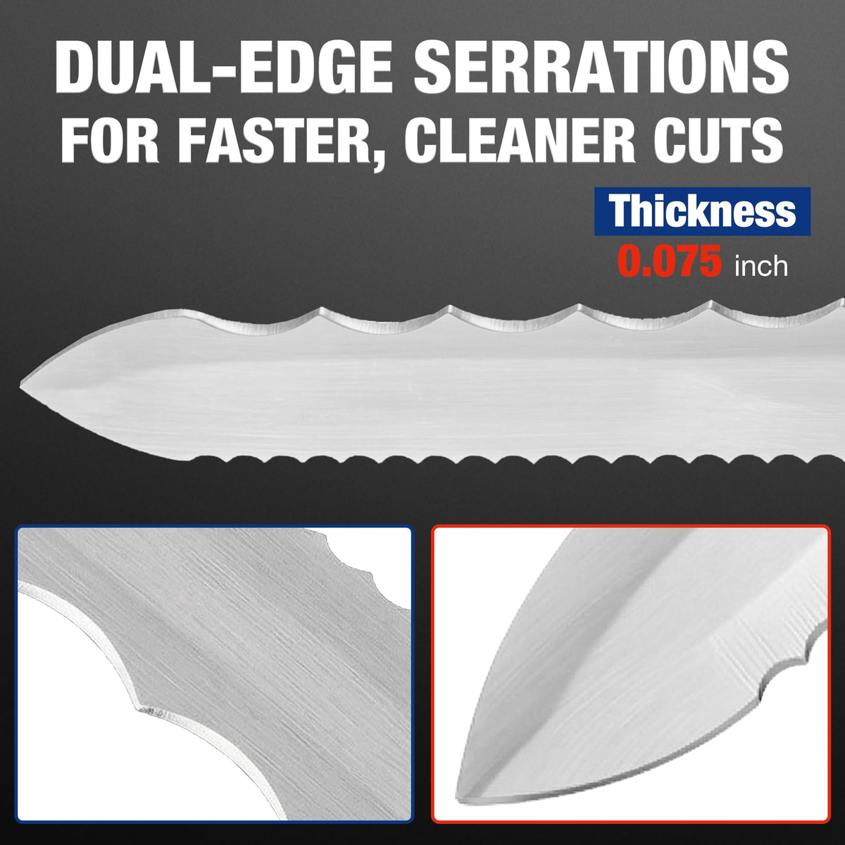 WORKPRO 11-Inch Insulation Knife - Stainless Steel Blade, Double-Sided Serrated Cutter