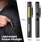 WORKPRO Flashlight Pen Light | 365nm UV & 450 Lumen LED Pocket Tool