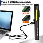 WORKPRO Flashlight Pen Light | 365nm UV & 450 Lumen LED Pocket Tool