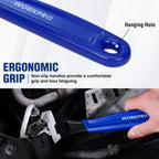 WORKPRO 12-Inch Adjustable Wrench — Wide Jaw, Black Oxide, Chrome Vanadium, Metric & SAE Scales