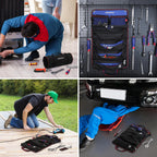 WORKPRO Roll Up Tool Bag – 4 Large Compartments, Detachable Pouches, Heavy Duty Tool Organizer