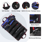 WORKPRO Roll Up Tool Bag – 4 Large Compartments, Detachable Pouches, Heavy Duty Tool Organizer