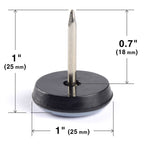 X-Protector Chair Glides – 1-inch Nail-On Sliders, 40 pcs, Grey Floor Protectors for Chairs