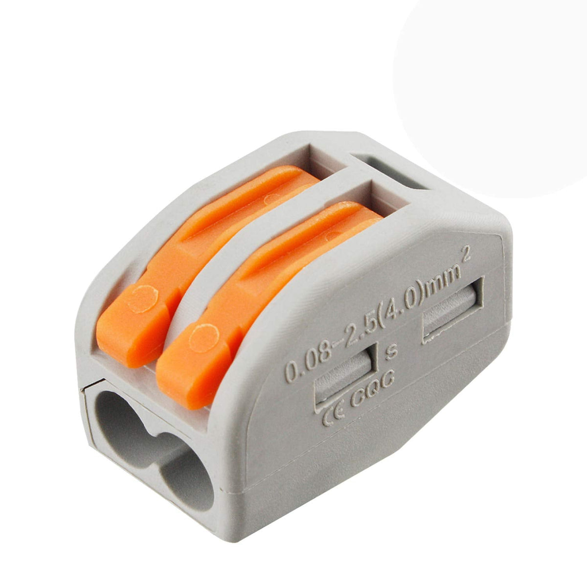 XHF2018 100 Pcs Lever Connectors Nuts 2-Conductor Quick Connect Terminal 28-12 AWG