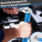 XKONE Offset Extension Wrench – Zero-Degree Swing for Tight Spaces | 3/8-inch Drive Extender Kit