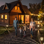 XMCOSY+ Solar Pathway Lights Outdoor - 6 Pack, Dimmable 10-40 LM, IP65 Waterproof Landscape Lighting