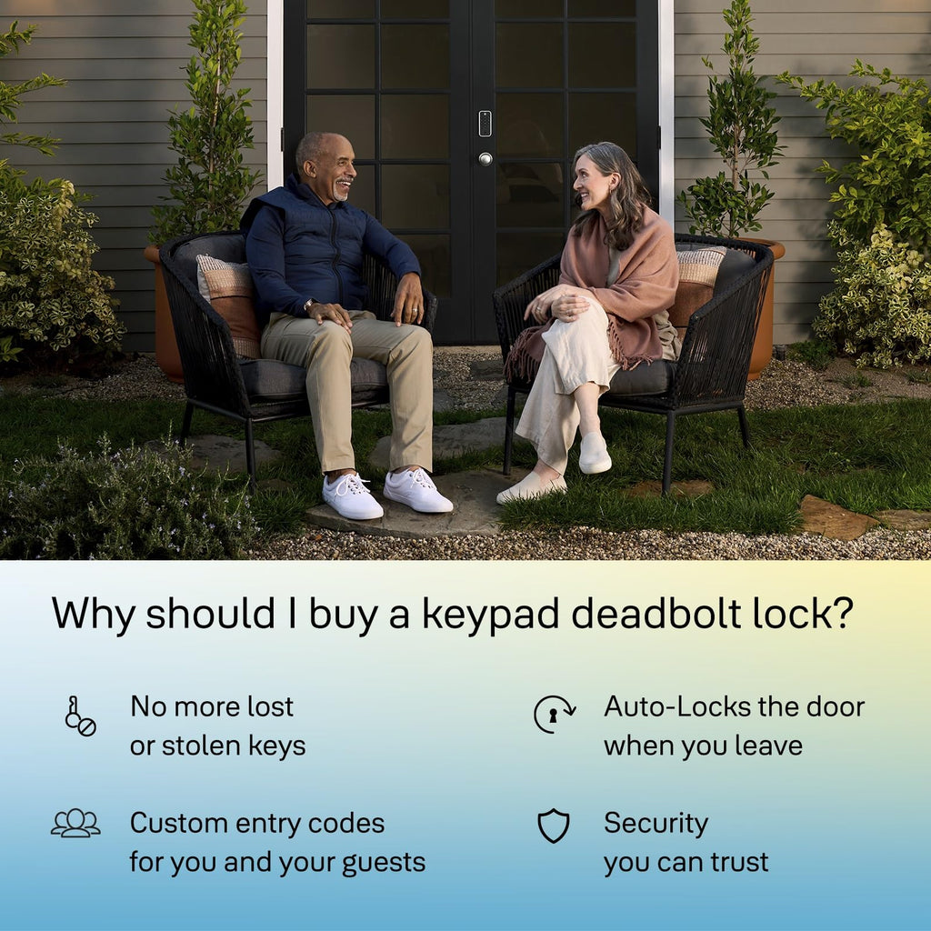 Yale Satin Nickel Code Keypad Deadbolt – Front Door Lock for Keyless Entry (YED210-NR-619)
