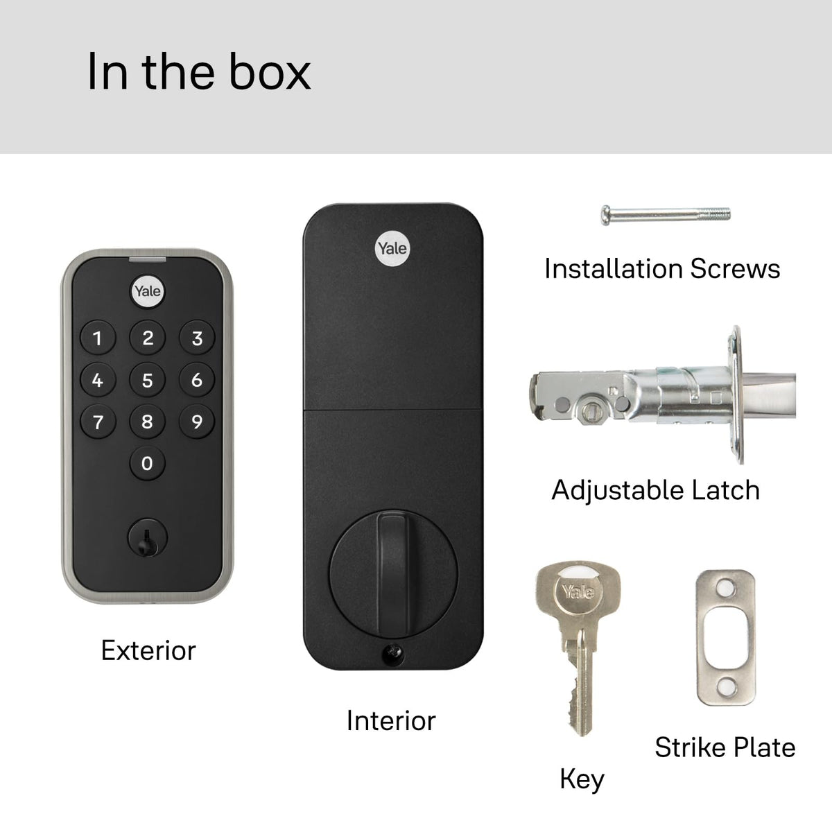 Yale Satin Nickel Code Keypad Deadbolt – Front Door Lock for Keyless Entry (YED210-NR-619)