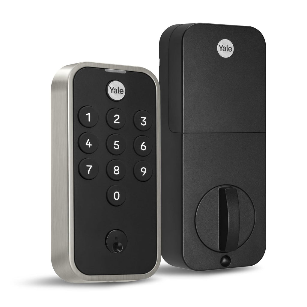 Yale Satin Nickel Code Keypad Deadbolt – Front Door Lock for Keyless Entry (YED210-NR-619)
