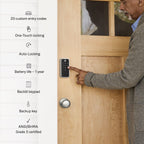 Yale Satin Nickel Code Keypad Deadbolt – Front Door Lock for Keyless Entry (YED210-NR-619)