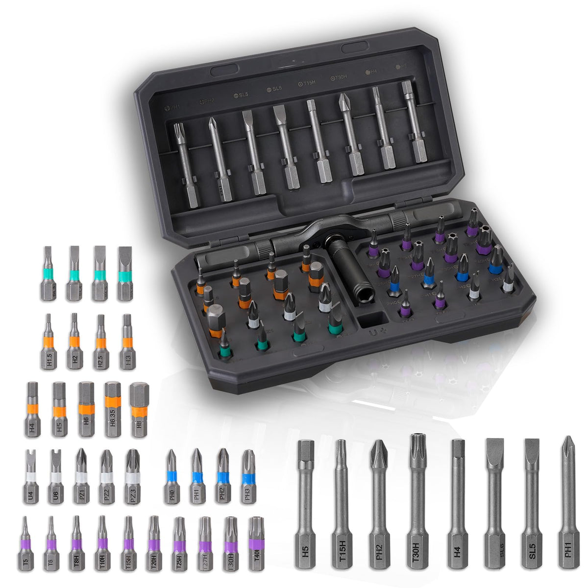 YrouGra 42-in-1 Magnetic Screwdriver Set with Ratchet T-Handle